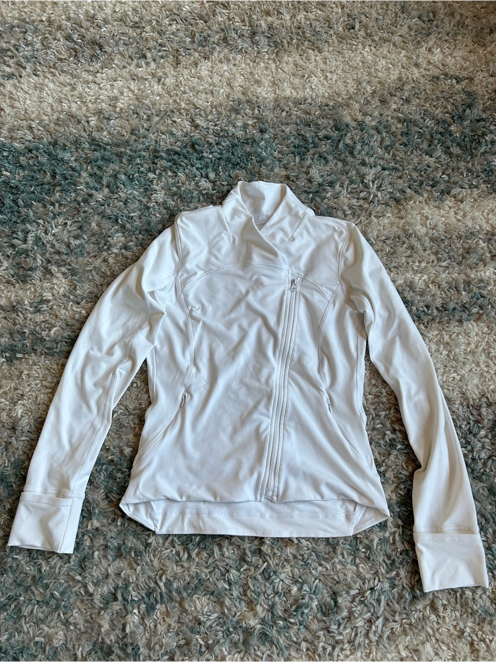 lululemon Precision Jacket White Asymmetric